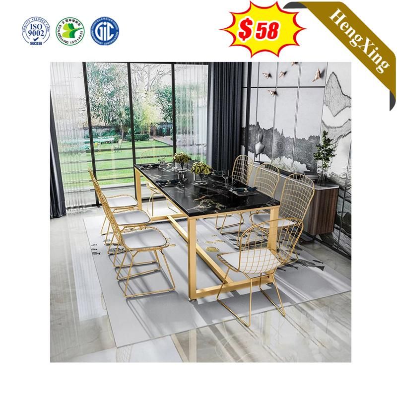 Wooden Stainless Steel Sofa Dining Table Set Cafe Shop Restaurant Chair Dining Room Furniture Sets