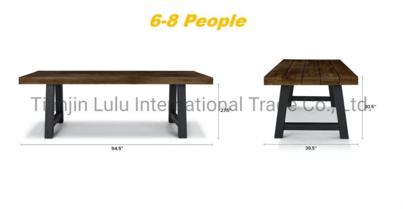 8 People Solid Wood Dining Table Outdoor Table Dining Table