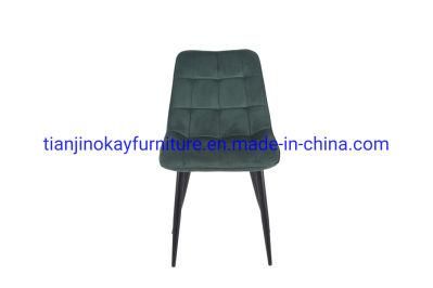 Selling Fashion Dining Furniture Simple Design Metal Legs PU Leather Dining Chairs for Sale