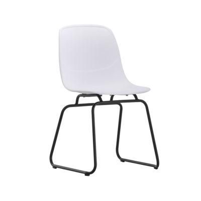 Home Furniture Chromed Metal Tube Plastic Dining Chair for Hotel Sale