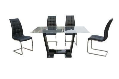Glass Dining Table Set for Four