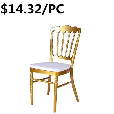 Cushion Stackable Hall restaurant Unfold Back Comfortable Metal Tiffany Chair
