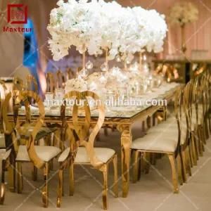 Elegant Stackable Custom Golden Hotel Banquet Wedding Event Dining Chair