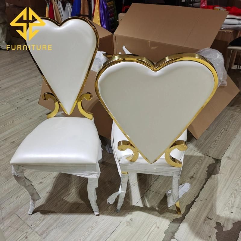 Modern Hot-Selling Personalized Wedding Banquet Metal Leather Dining Chair
