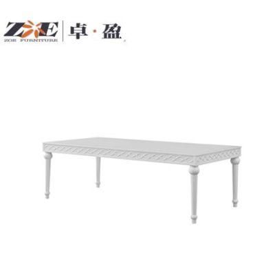Modern Furniture Wooden Frame Material Luxury Design White Dining Table