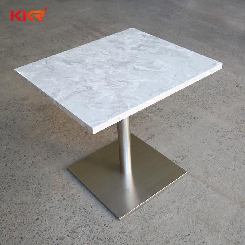 Carrera White Rectangle Round Solid Surface Restaurant Dining Square Tables