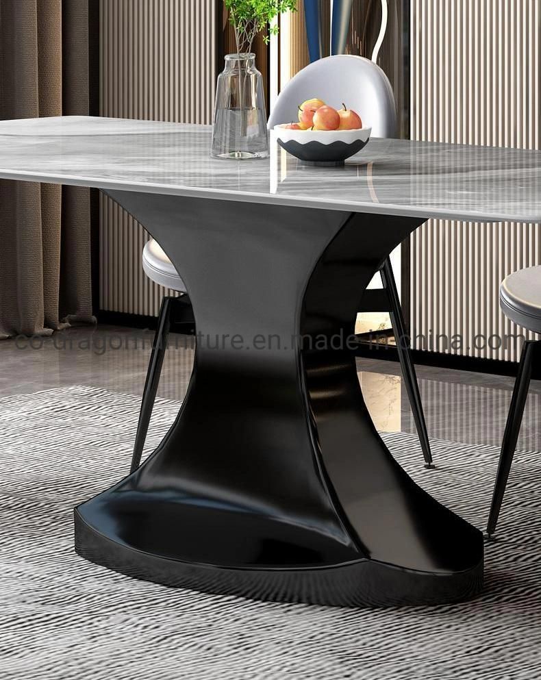 2021 New Design Unique Frame Dining Table with Marble Top