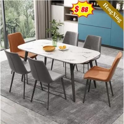 Square Dining Room Furniture Set Dining Table with Metal Leg Wooden Dining Table Dining Chair (UL-21LV0147)