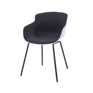 Modern Design PP Cup Shape Seat Balck Painted Legs Dining Chair