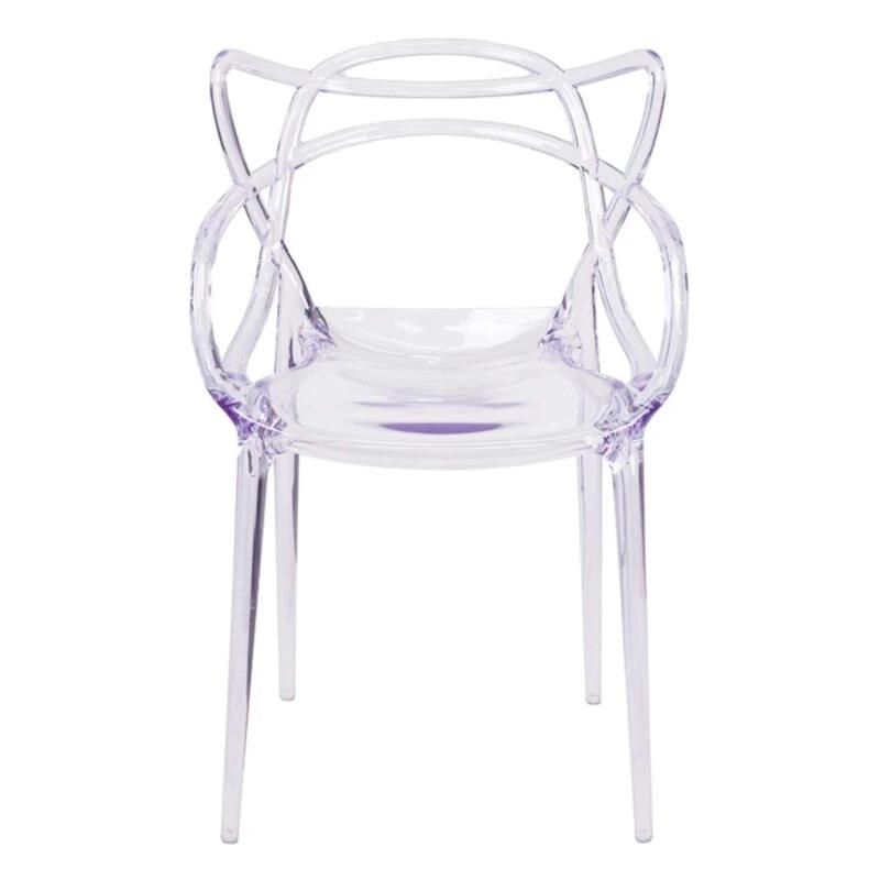 MID Century Victoria Furniture Modern Armless Polycarbonate Dining Chair Crystal Transparent Plastic Clear Acrylic Ghost Chair