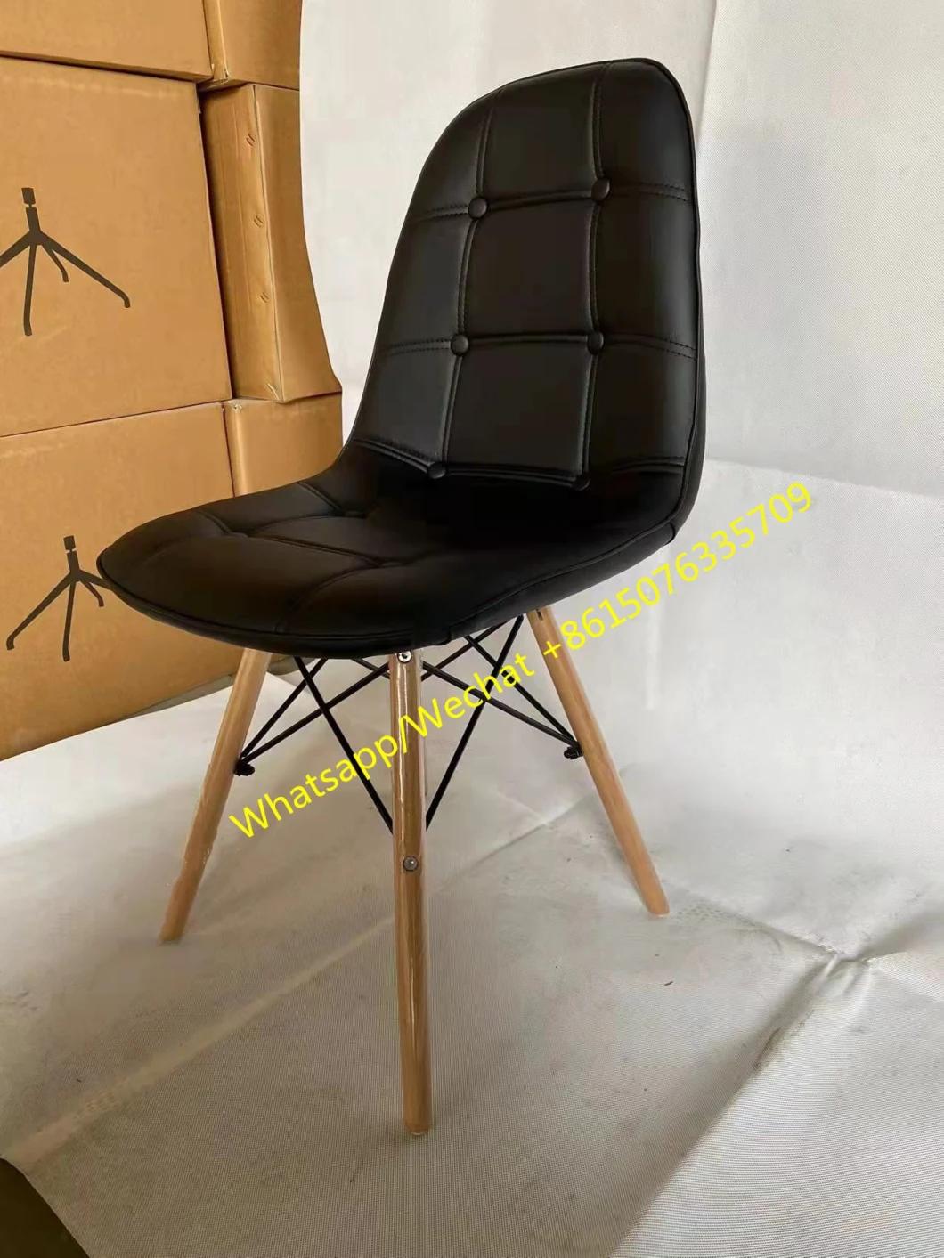 Black Modern Nordic Simple Design Restaurant PU Dining Room Chairs