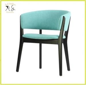 Nordic Luxury Fabric Upholstery Dining Armchair Wooden