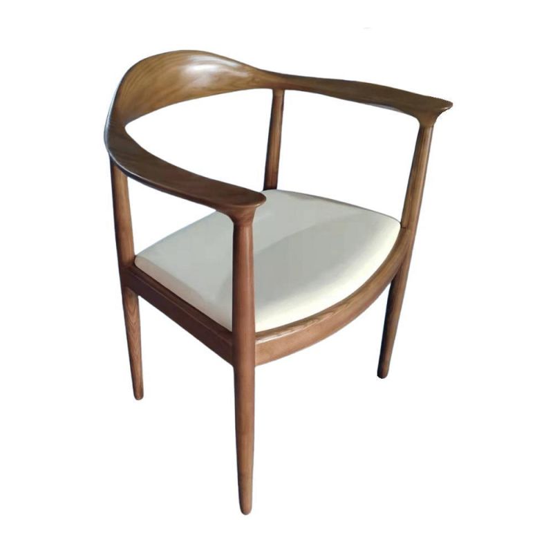 Classic Chinese Style Hand Made Soft Cushion Solid Wooden Hotel Lobby Restaurant Dining Chair