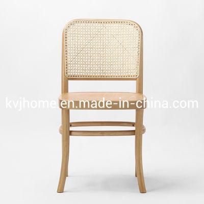 Kvj-6055 Wholesale Beech Wood Rattan Dining Chair Hoffman Chair