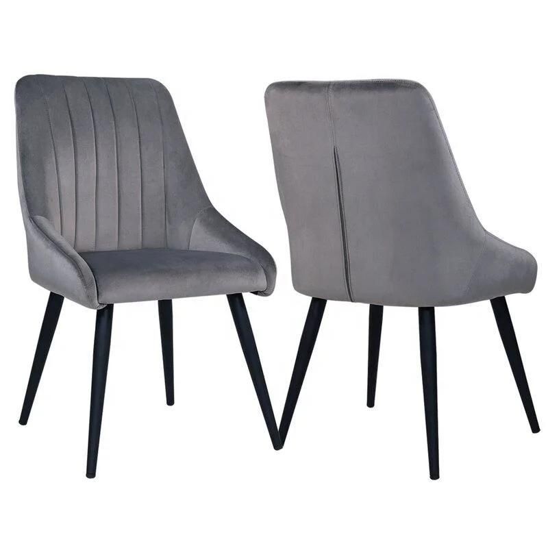 China Supplier Direct Sale Unique Design Upholstered Home Furniture Chair Velvet Fabric Cover Seat Dining Armchairs