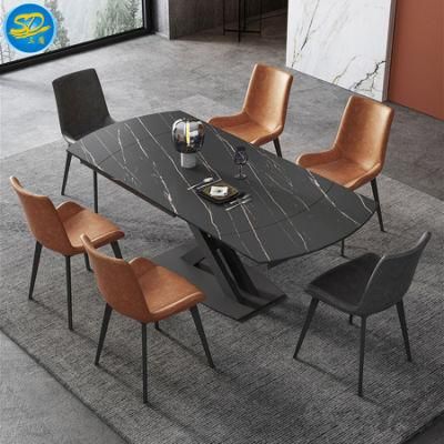 China Factory Specialized Functional Dining Furniture Set Ceramic Table