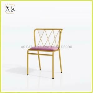 Nordic Metal Chair Modern Light Luxury Living Room Furniture X Cross Back Dining Chair