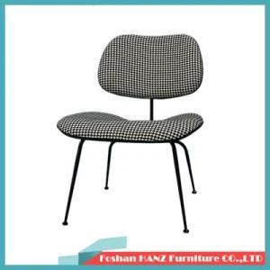 Bentwood Eames Thousand Bird Plaid Fabric Chair Metal Leg Hotel Furniture