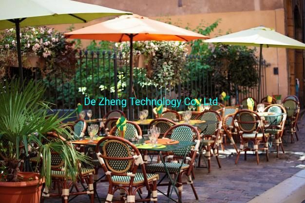 Heavy Duty Outdoor Cafe Restaurant Dining Plastic Rattan Garden Chair Garden Wedding Furniture with Bamboo Painting