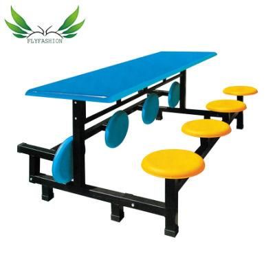 School Canteen Restaurant Table with Folding Chair School Furniture