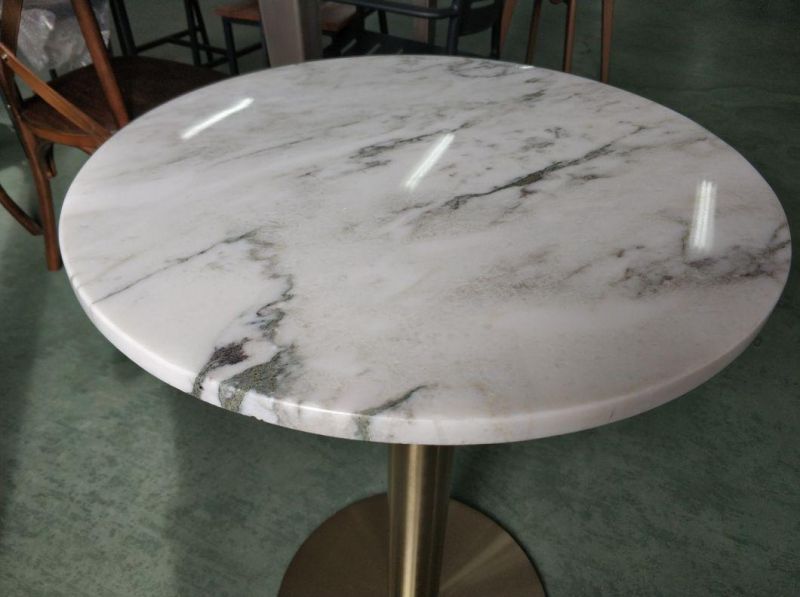 Modern Table with White Marble Top Cheap Wooden Table Top