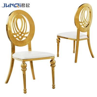 Removable Wedding Event Furniture Round Back Stainless Steel Chair