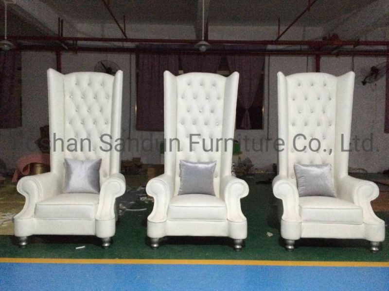 5 Years Guarantee Time Golden Frame Solid Wood Wedding Throne Sofa