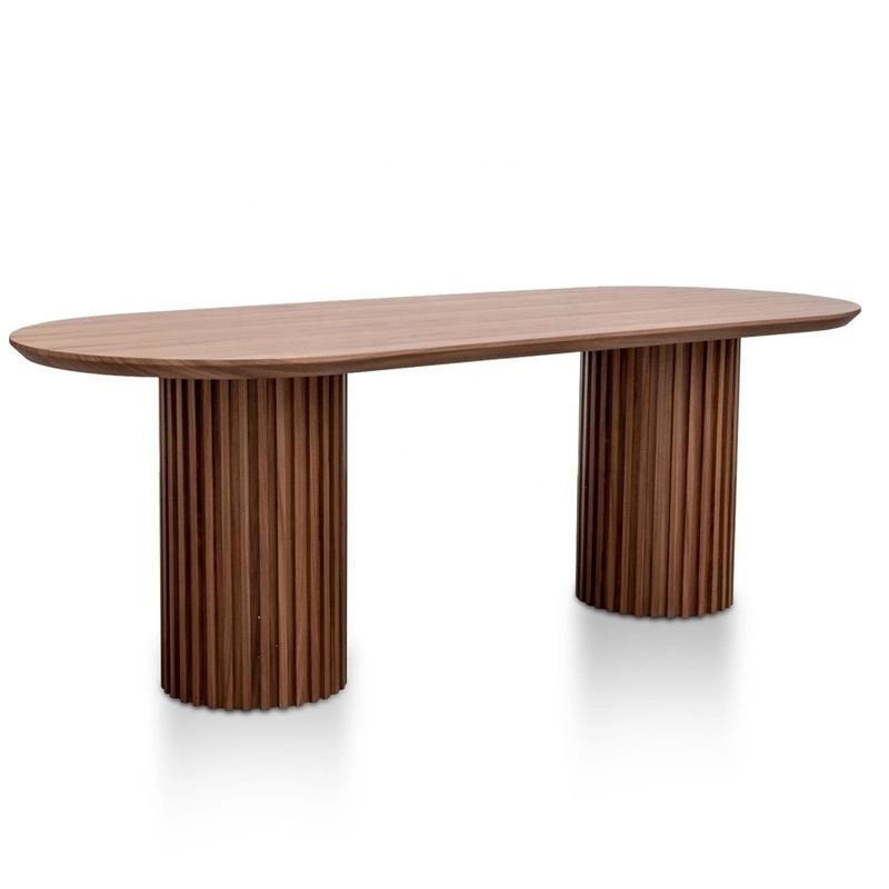 Hot Sales Wood Ripple Oval Dining Table