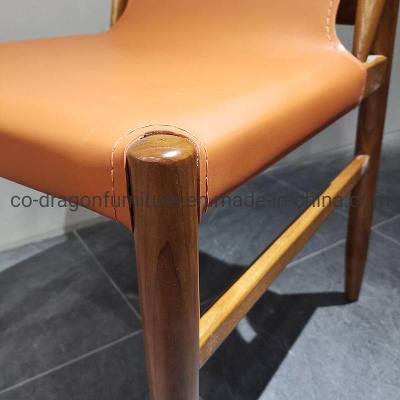 Modern Home Furniture Wooden Dining Chair Set with Leather