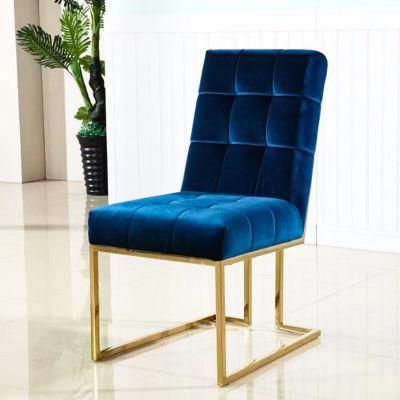 Nordic Velvet Fabric Upholstered Dining Room Chairs