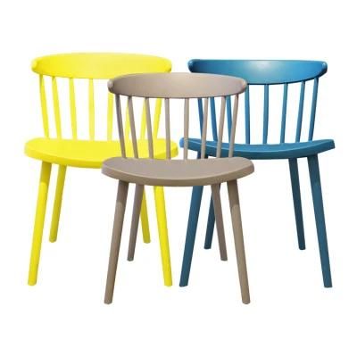 Wholesale Outdoor Home Furniture Modern Style Plastic Chair Eco-Friendly Yellow PP Dining Chair