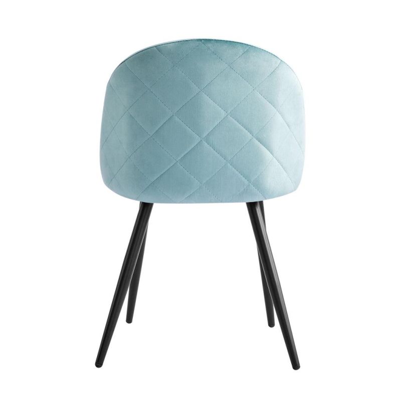 Dining Room Furniture Nordic Design Restaurant Blue Velvet Fabric Dining Chairs