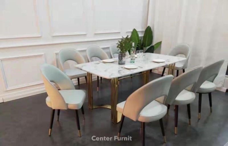 European Royal Design Light Luxury Style Dining Table Set Restaurant