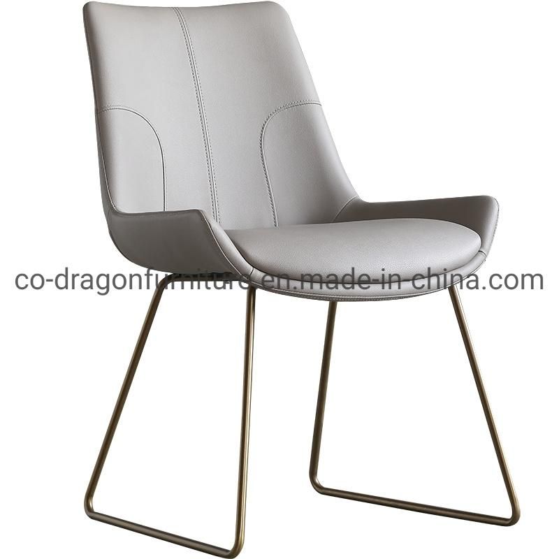 Hot Selling Metal Leather Leisure Dining Chair for Home Furniture