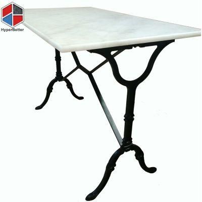 Wholesale Natural White Restaurant Marble Dinner Table for 8 Person