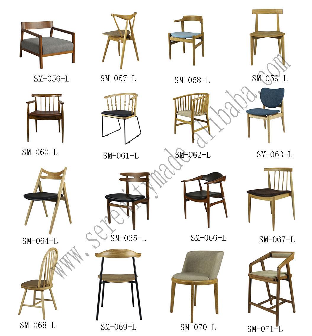 Solid Ash Wood Furniture Walnut Maple Color Wisbone Restaurant Chair