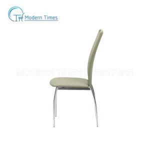 Outdoor Furniture Modern and Elegant Indoor High-Back Chrome-Plated Leg Dining Chair Living Room Outdoor Dining Chair