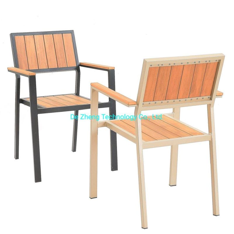 Hot Sale Modern Design Stackable Leisure Polywood Aluminum Garden Chair