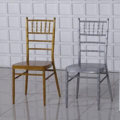 Gold Color Aluminum Metal Chiavari Hotel Dining Chairs