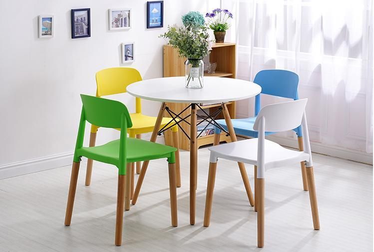 Nordic Design Simple Office Room Furniture Negotiation Dining Room Assemble PP Base Dining Plastic Chair for Office Restaurant