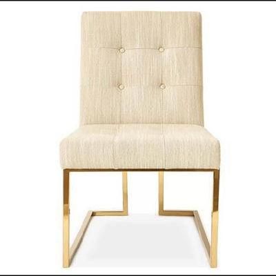 Popular Design Modern Leisure Green Velvet Fabric Upholstered Dining Chair
