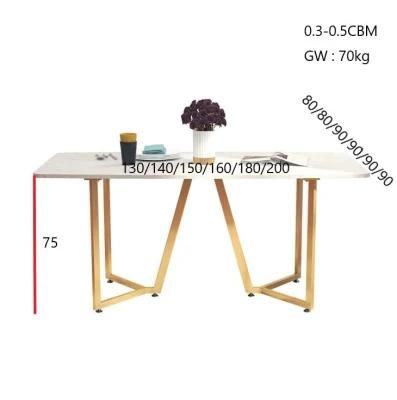 Italian Modern Minimalist Small Apartment Marble Dining Table Nordic Light Luxury Dining Table for Sale