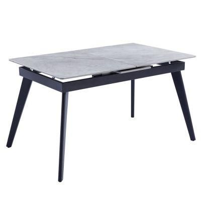 Gray Rock Slab Shrinkable Modern Minimalist Rectangular Tables