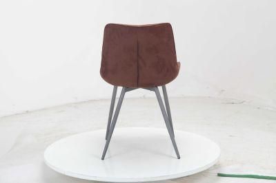 Brown Flannel Fabric Home Chair