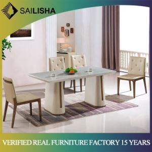 Modern Simple Style Home Furniture Leather Legs Dining Table Set with Chairs Dining Room Elegant Furniture
