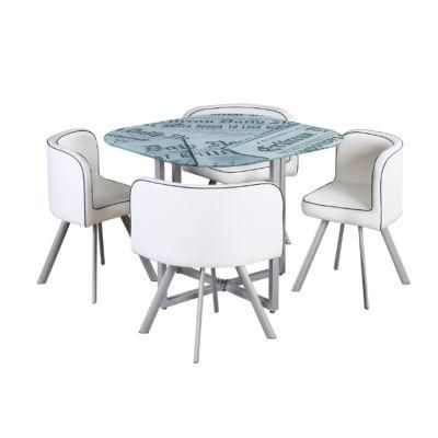 Hot Sale Modern Wholesale Event Wedding Furniture Metal Furniture Kitchen Glass Dining Table Set