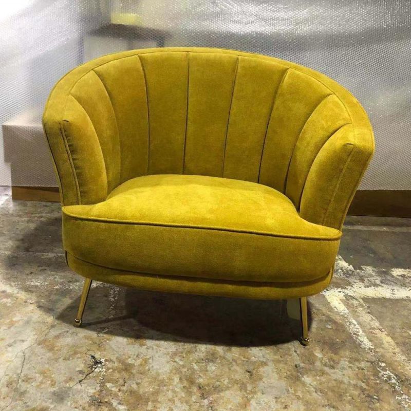 Upholstered Luxury Modern Reflexology Tufted Shell Velvet Lounge Seating Chair