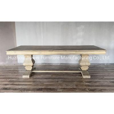 Hot Selling Country Furniture Long Rectangular Oak Dining Table/Wooden Wedding Table