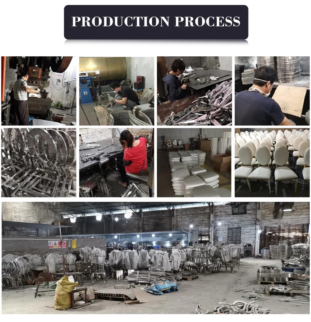 Foshan China Modern Luxury Event Furniture Stainless Steel Wholesale Wedding Chairs for Dining