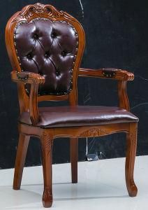 Brown Color Royal Furniture Sets Dining Chair with Armrest (308A)
